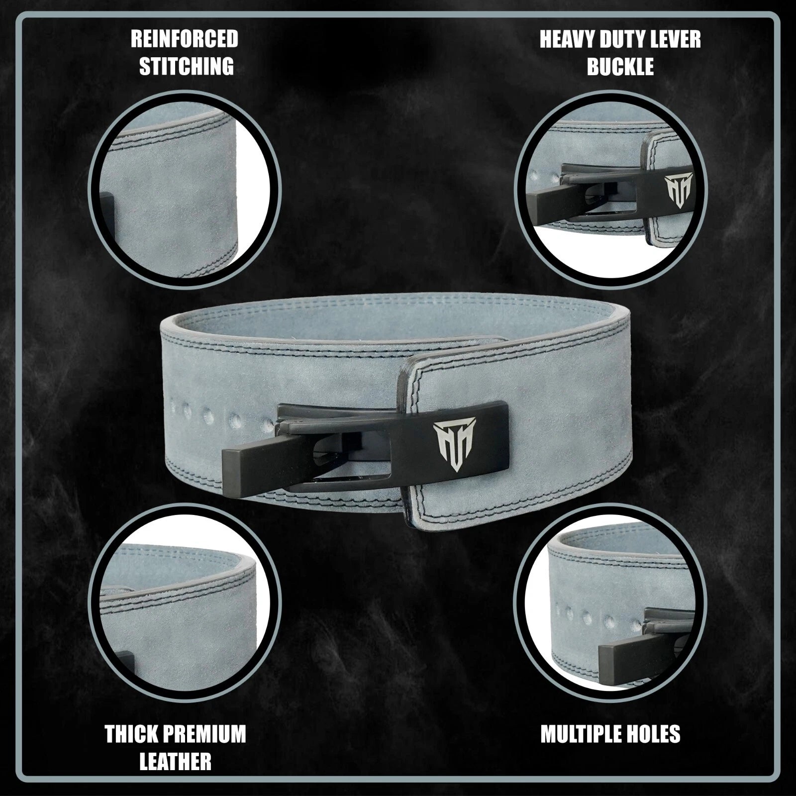MT 10mm Genuine Leather Lever Weight Lifting Belt