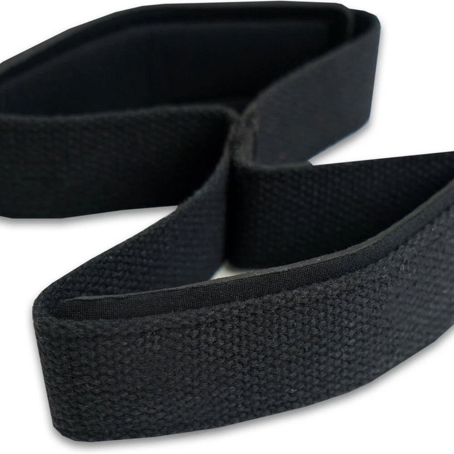 Weightlifting Wrist Strap Figure eight 8 Padded Cuff Gym Deadlift Double Loop MT