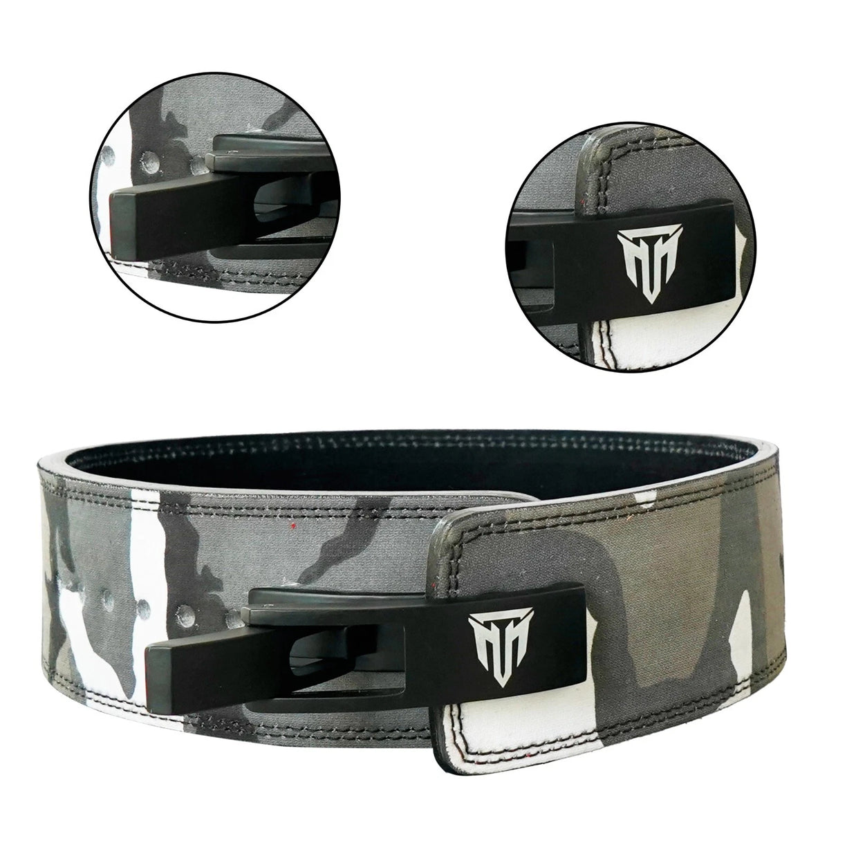 MT 10mm Genuine Leather Lever Belt | Premium Powerlifting & Weightlifting Gym Belt for Men & Women