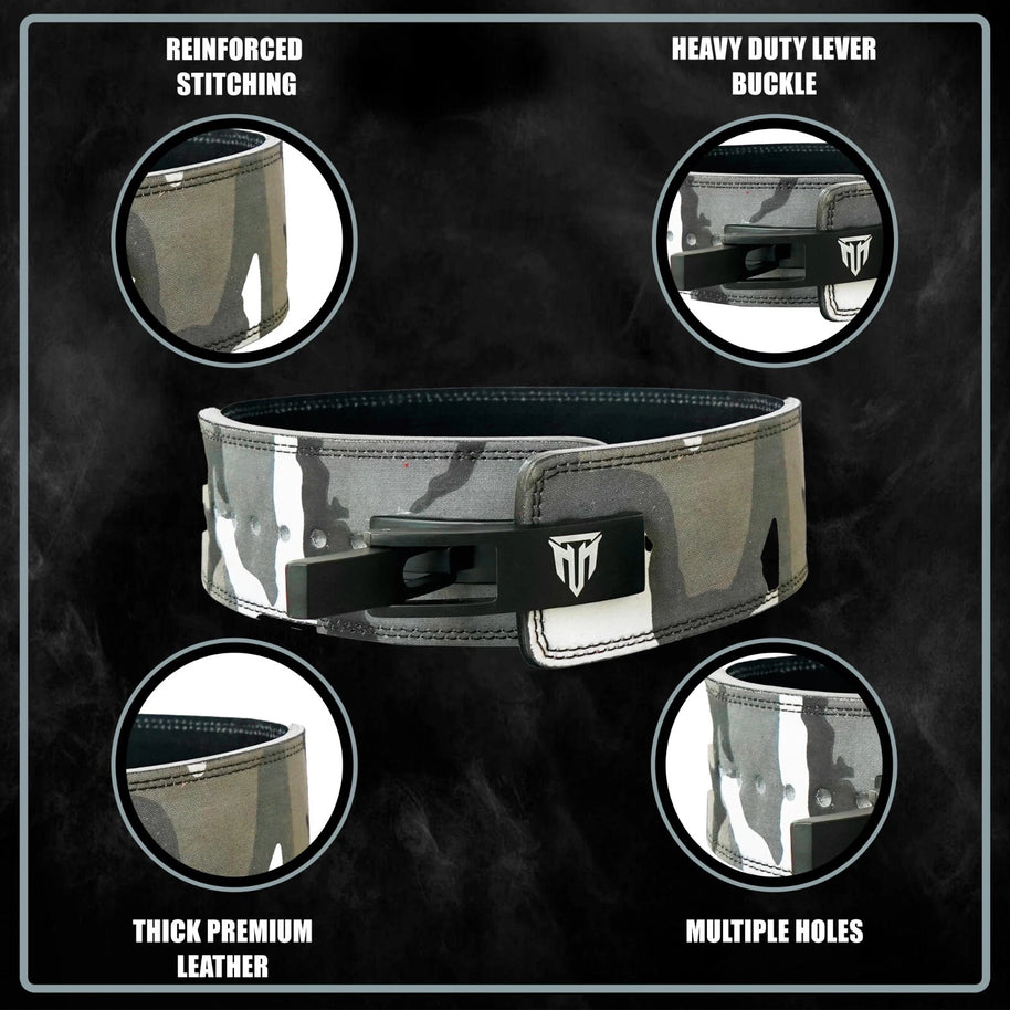 MT 10mm Genuine Leather Lever Weight Lifting Belt