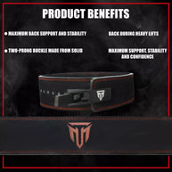 MT 10mm Genuine Leather Lever Weight Lifting Belt