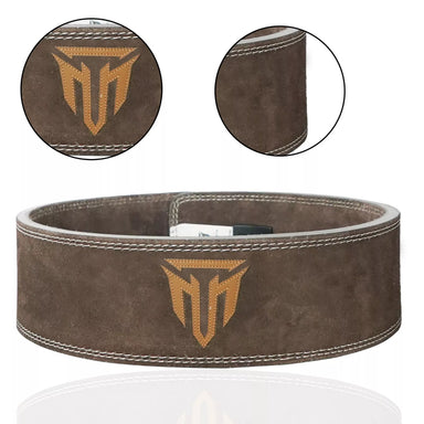MT 10mm Genuine Leather Lever Belt | Premium Powerlifting & Weightlifting Gym Belt for Men & Women