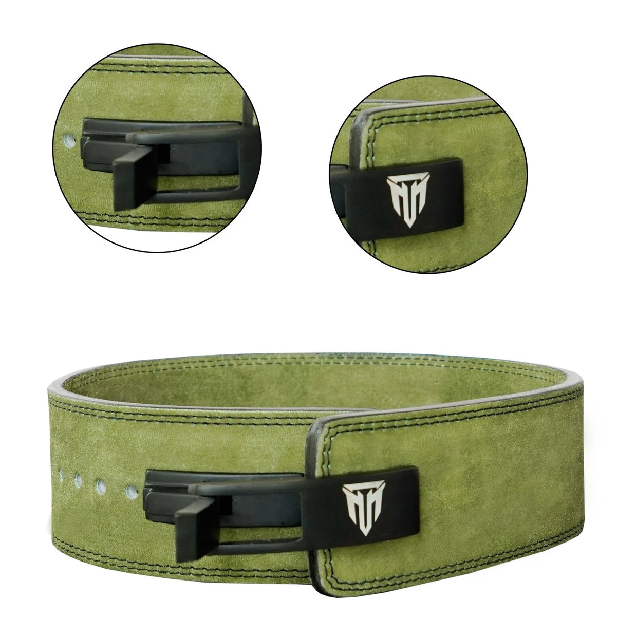 MT 10mm Genuine Leather Lever Belt | Premium Powerlifting & Weightlifting Gym Belt for Men & Women