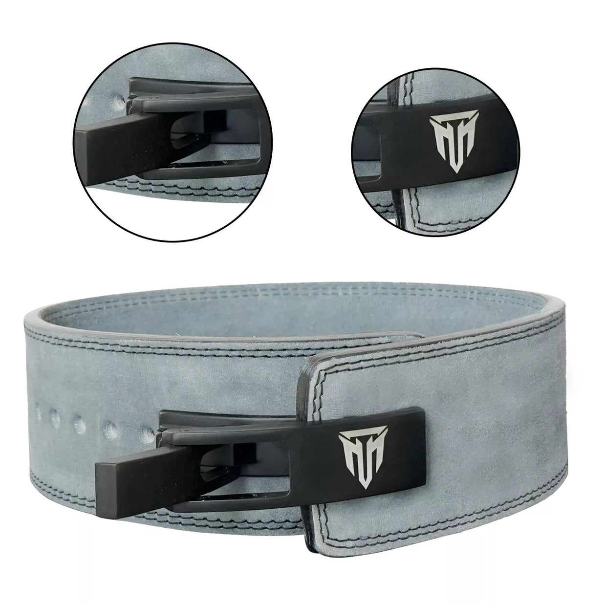 MT 10mm Genuine Leather Lever Belt | Premium Powerlifting & Weightlifting Gym Belt for Men & Women