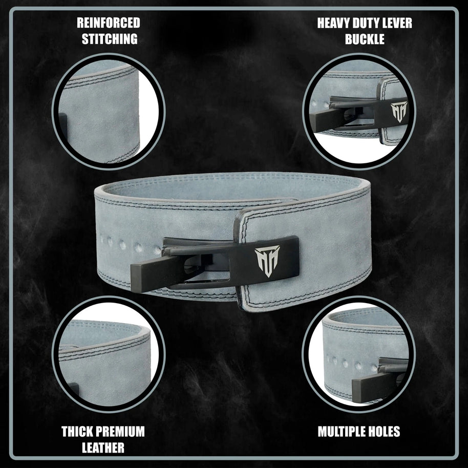 MT 10mm Genuine Leather Lever Weight Lifting Belt