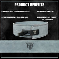 MT 10mm Genuine Leather Lever Weight Lifting Belt