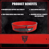 MT 10mm Genuine Leather Lever Weight Lifting Belt