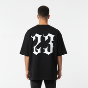 Men Women Drop Shoulder Gym Black Tee By MT