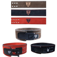 MT 13mm Genuine Suede Leather Lever Weight Lifting Belt Powerlifting Fitness Gym Belt