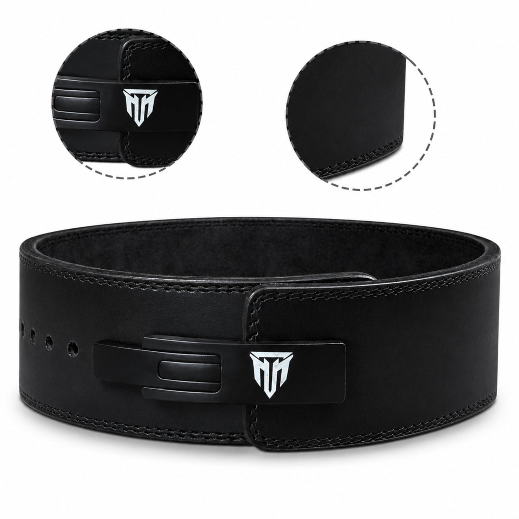 MT 13mm Genuine Leather Lever Belt | Powerlifting & Weightlifting Gym Belt for Men & Women