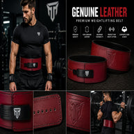 MT 13mm Genuine Leather Lever Belt | Powerlifting & Weightlifting Gym Belt for Men & Women