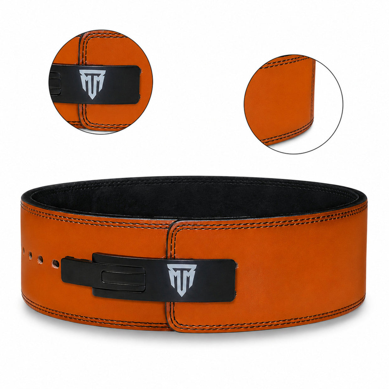 MT 13mm Genuine Leather Lever Belt | Powerlifting & Weightlifting Gym Belt for Men & Women