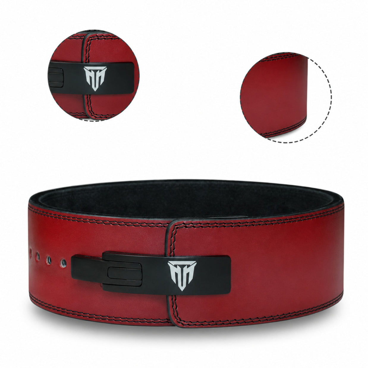 MT 13mm Genuine Leather Lever Belt | Powerlifting & Weightlifting Gym Belt for Men & Women