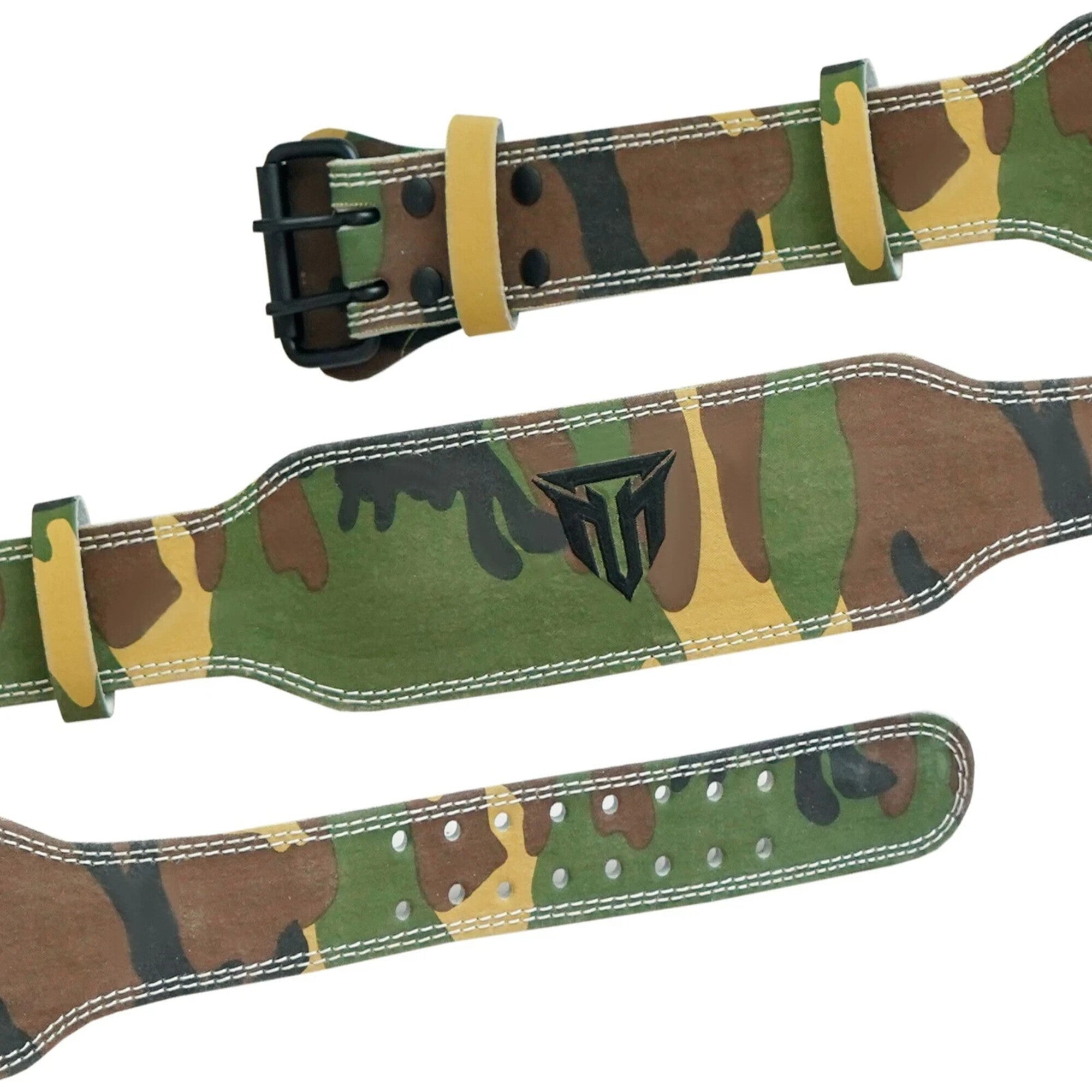 MT 4 Inch Weight Lifting Belt | Leather Back Support Belt for Gym, Powerlifting & Bodybuilding
