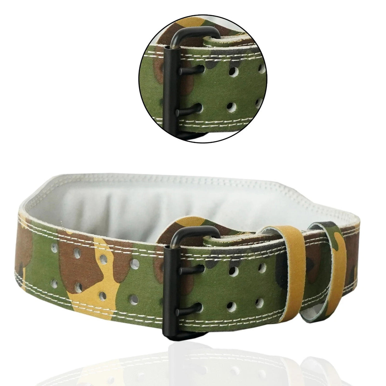 MT 4 Inch Weight Lifting Belt | Leather Back Support Belt for Gym, Powerlifting & Bodybuilding