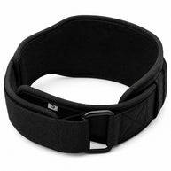 MT weightlifting padding belt in black, angle view 2