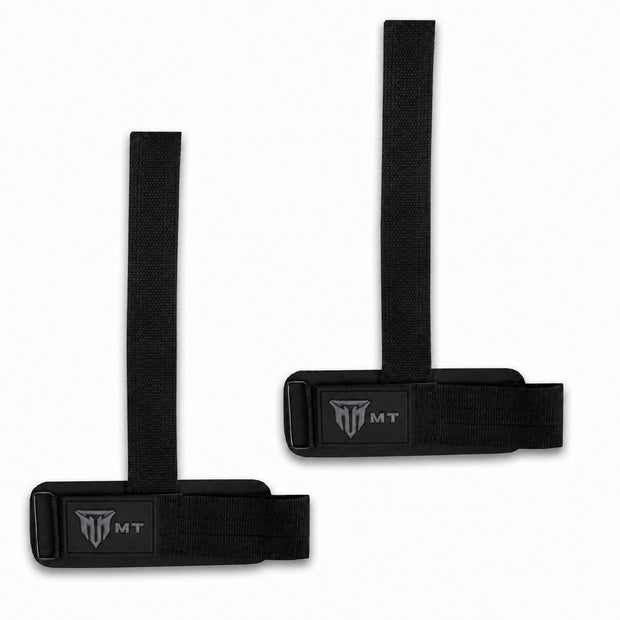MT Pro weightlifting strap in black, angle view 2