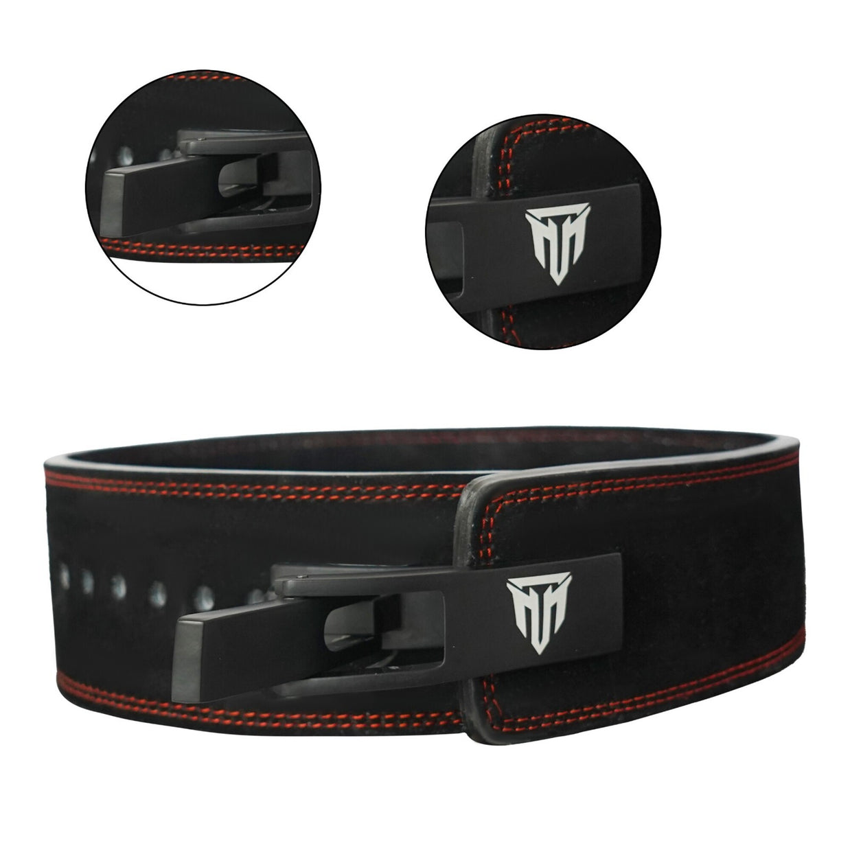 MT 10mm Genuine Leather Lever Belt | Premium Powerlifting & Weightlifting Gym Belt for Men & Women