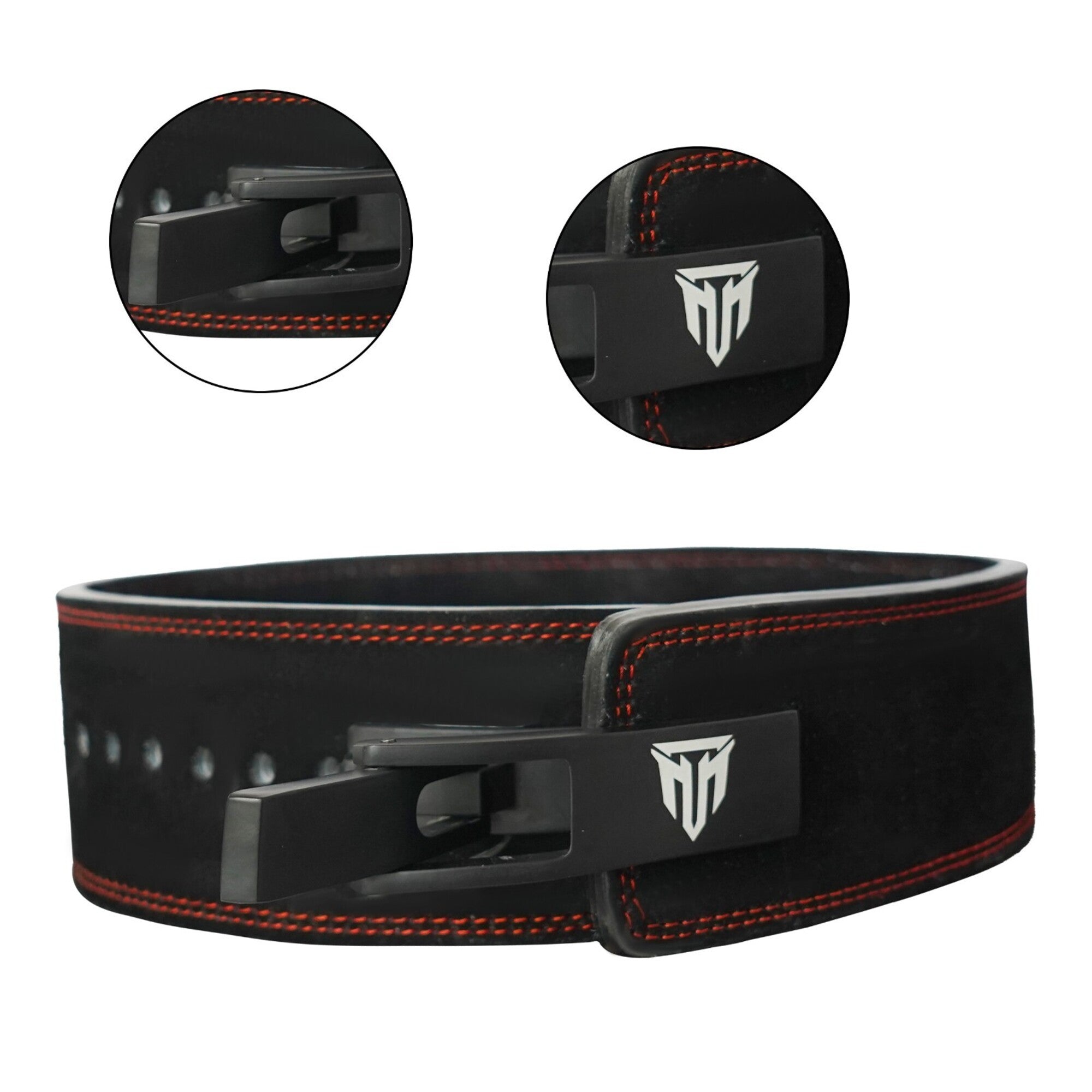 MT 10mm Genuine Leather Lever Belt | Premium Powerlifting & Weightlifting Gym Belt for Men & Women