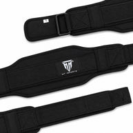 MT weightlifting padding belt in black, angle view 3