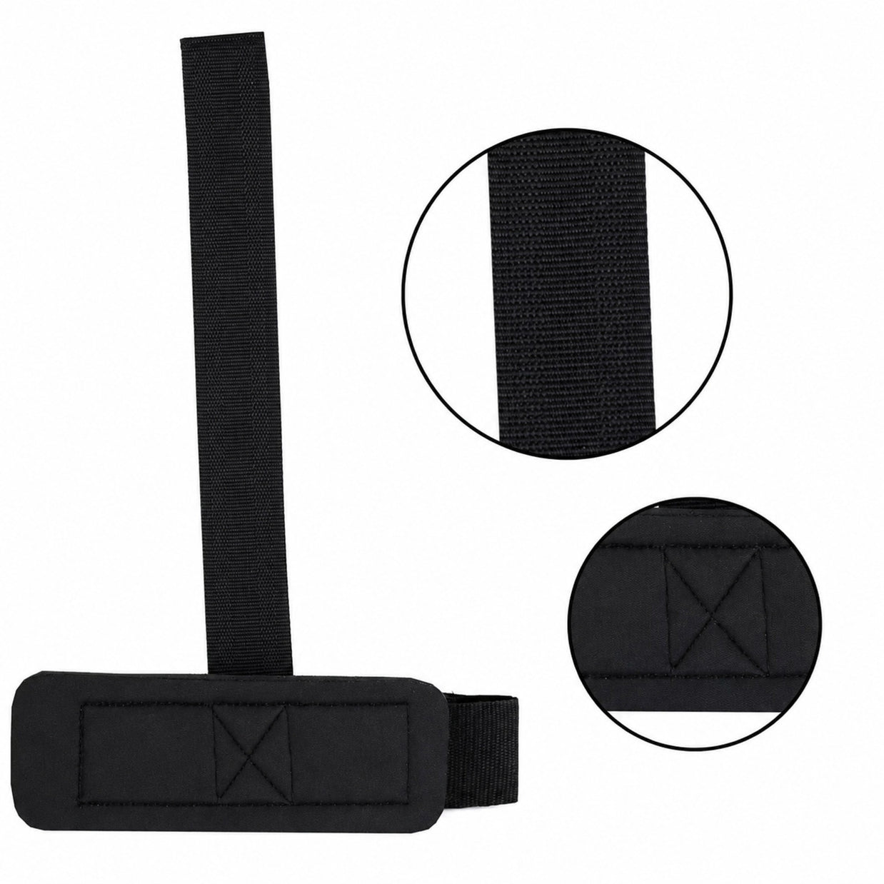 MT Pro weightlifting strap in black, angle view 4