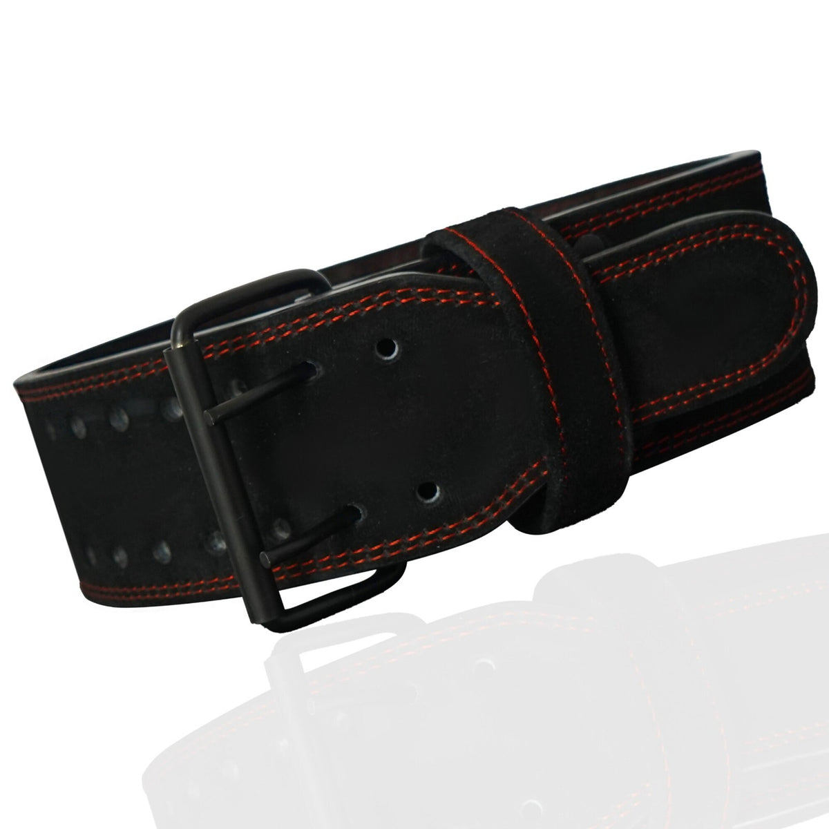 MT 10mm Powerlifting Leather Belt | Carbon Fiber Padded Back Support for Squats, Deadlifts & Gym
