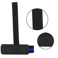MT Pro weightlifting strap in blue, angle view 5