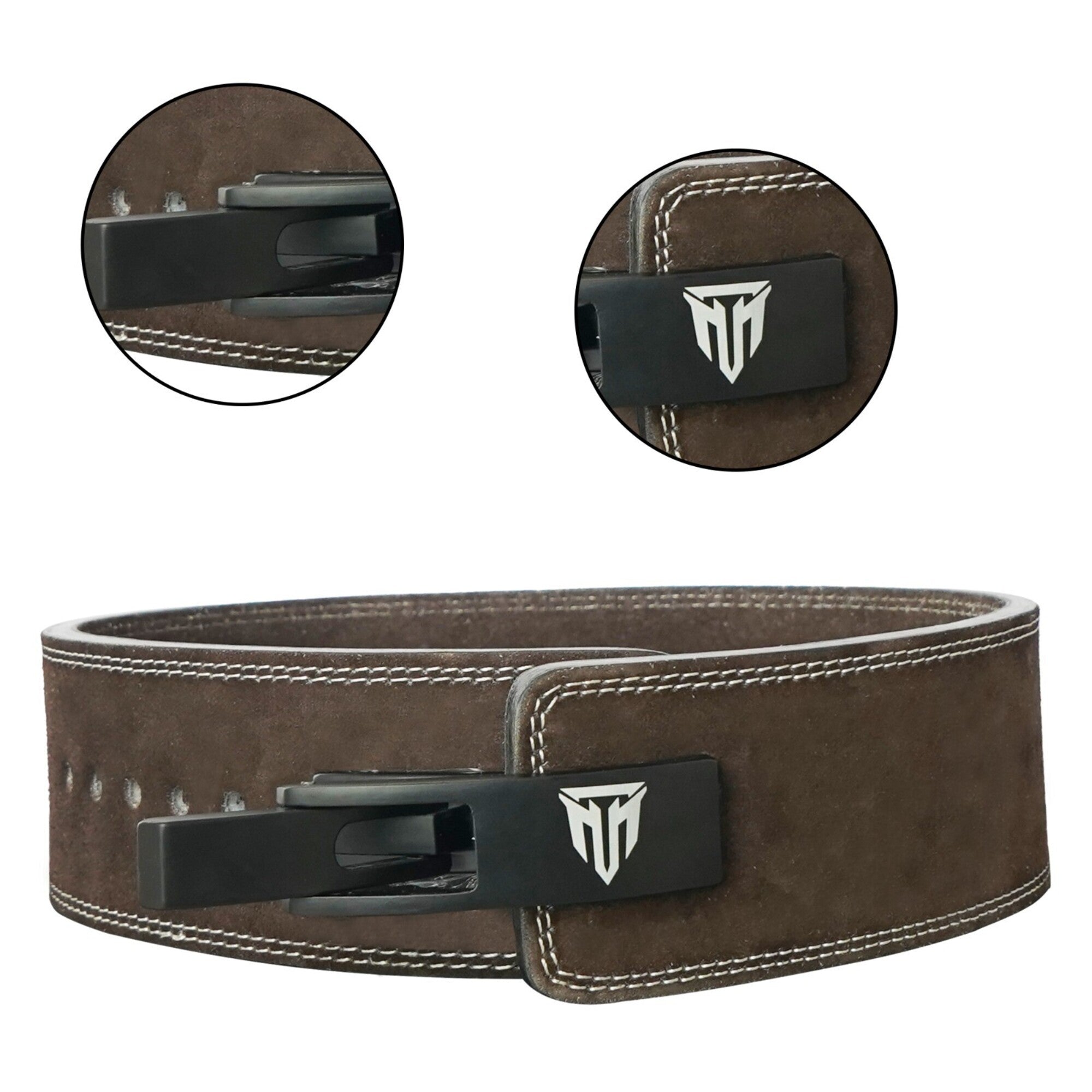 MT 10mm Genuine Leather Lever Belt | Premium Powerlifting & Weightlifting Gym Belt for Men & Women