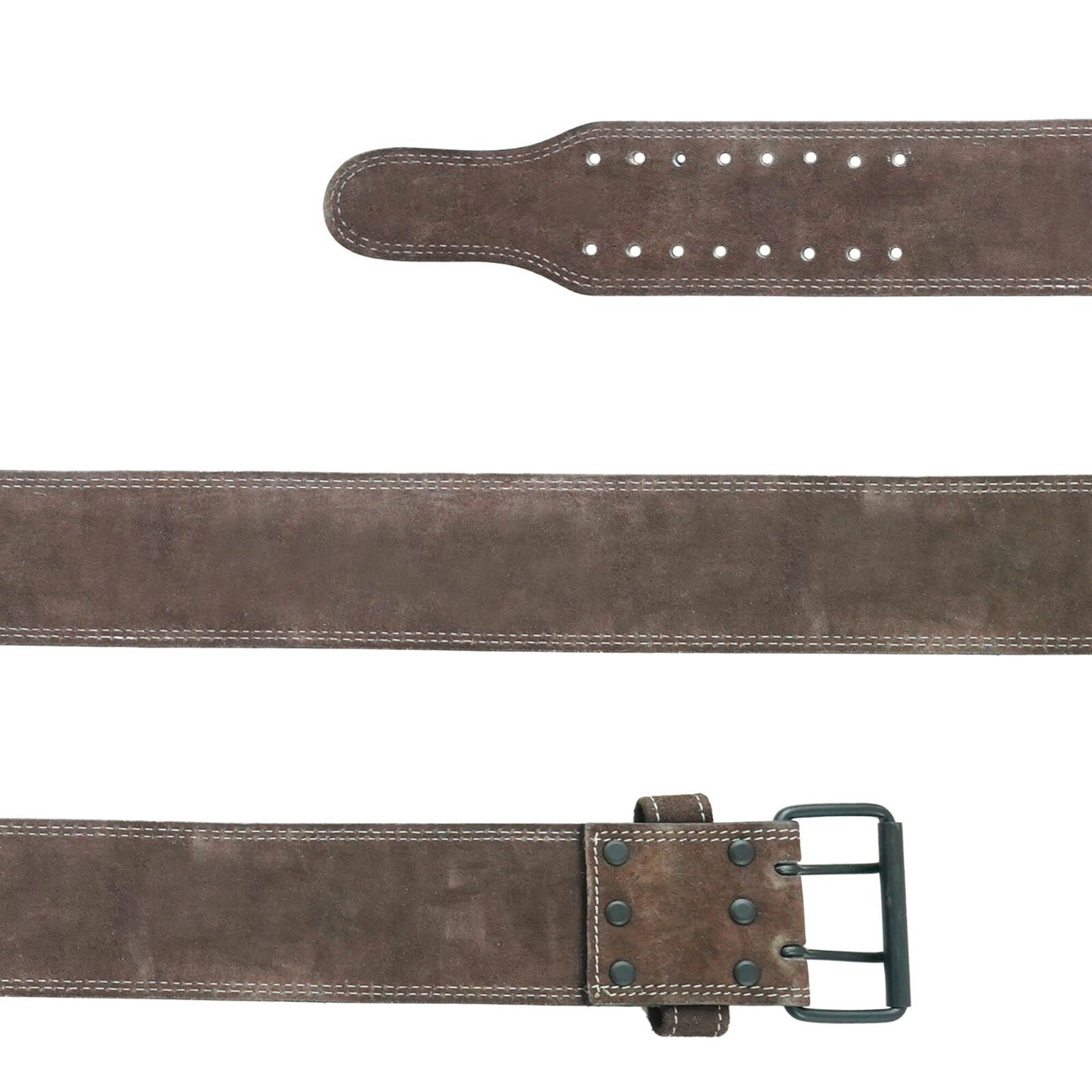 MT 10mm Powerlifting Leather Belt | Carbon Fiber Padded Back Support for Squats, Deadlifts & Gym