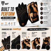 MT Weight Lifting Gloves | Unisex Bodybuilding & Fitness Workout Gloves for Men & Women S–2XL