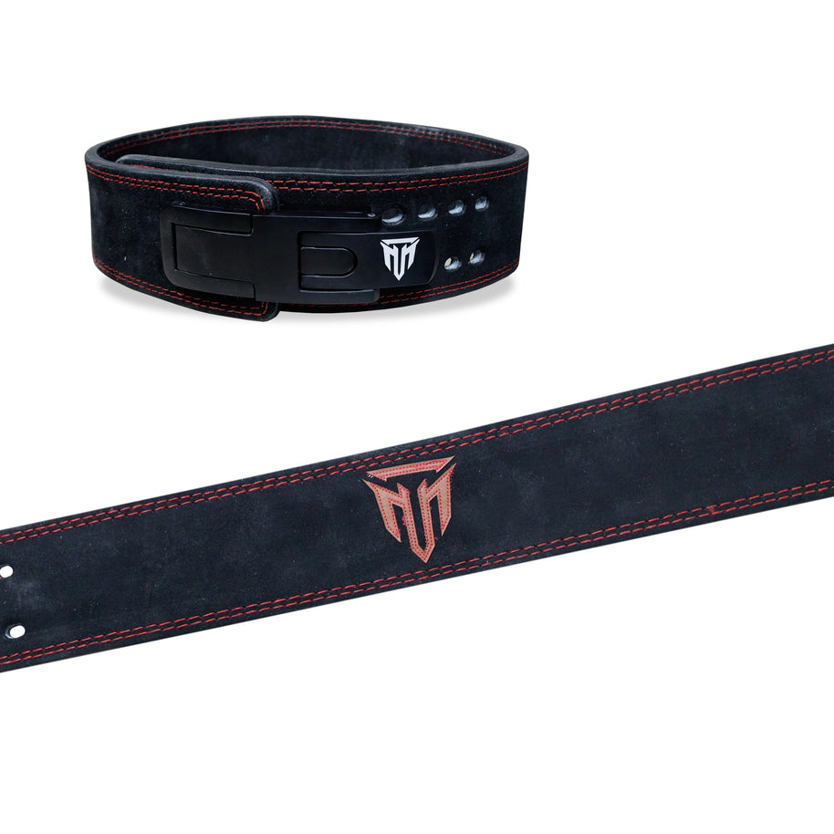 MT 13mm Genuine Suede Leather Lever Weight Lifting Belt Powerlifting Fitness Gym Belt