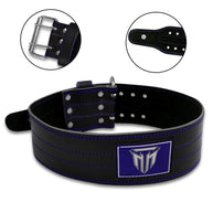 MT Pro Powerlifter Belt | Premium Leather Back Support for Weightlifting, Squats & Deadlifts