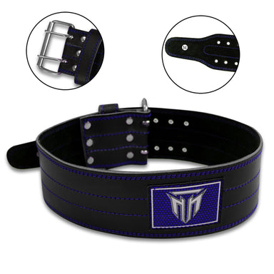MT Pro Powerlifter Belt | Premium Leather Back Support for Weightlifting, Squats & Deadlifts