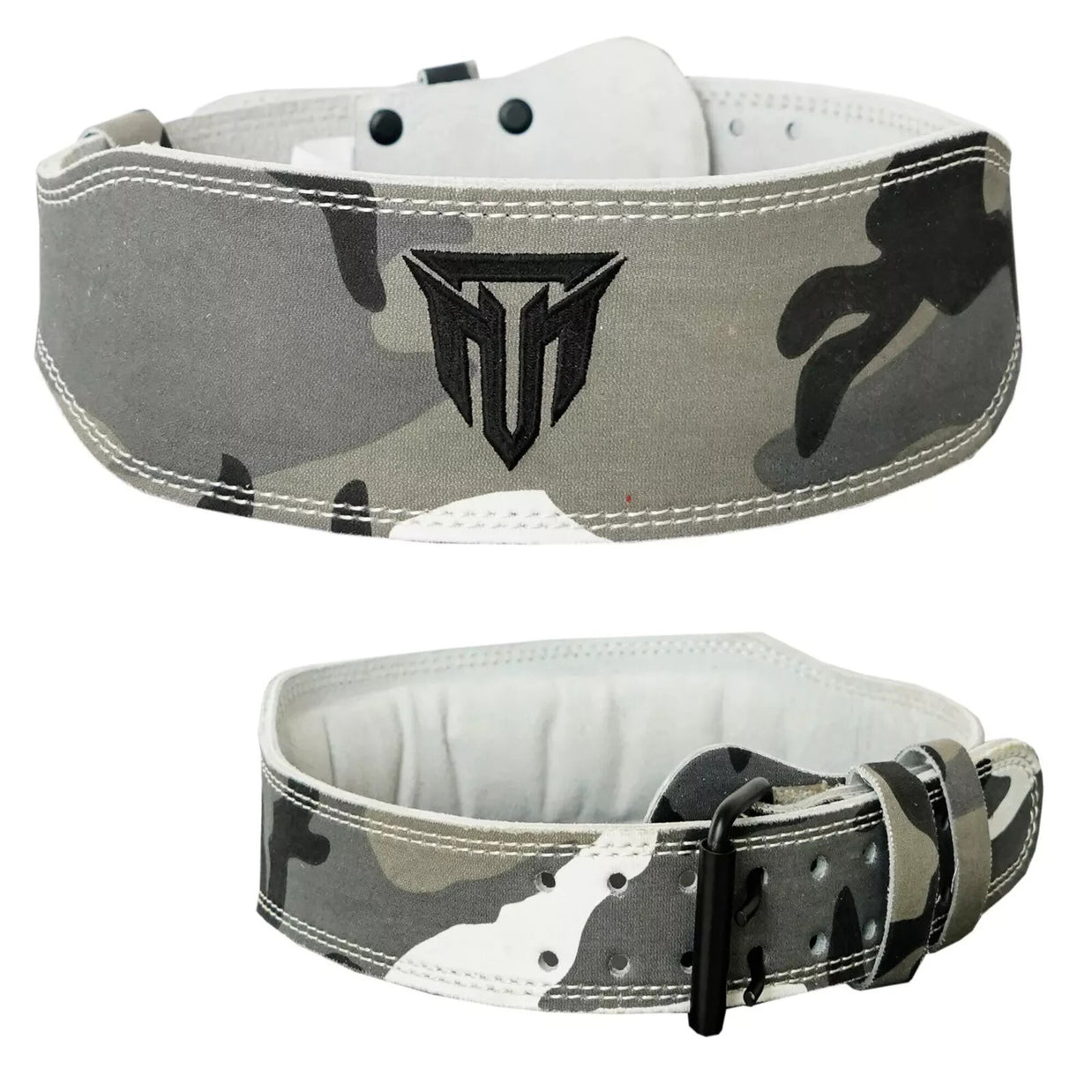 MT 4 Inch Weight Lifting Belt | Leather Back Support Belt for Gym, Powerlifting & Bodybuilding