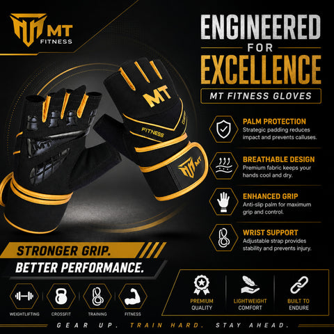 MT Master Gym Gloves | Premium Suede Leather & Neoprene Weightlifting Gloves for Men & Women