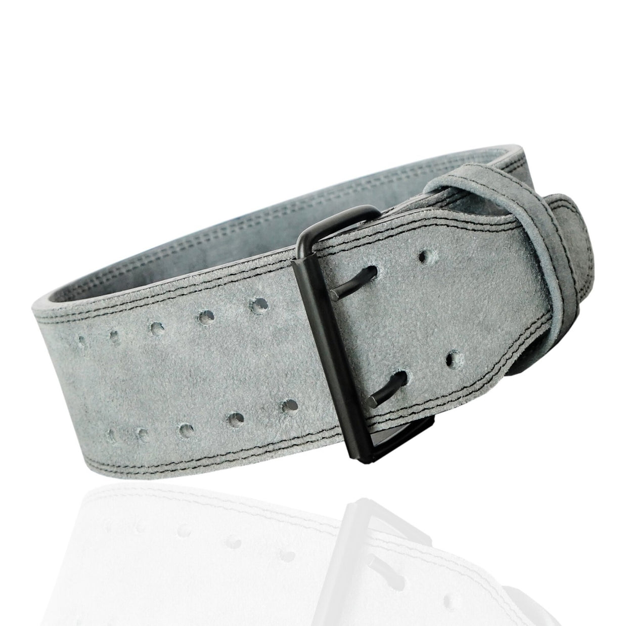 MT 10mm Powerlifting Leather Belt | Carbon Fiber Padded Back Support for Squats, Deadlifts & Gym