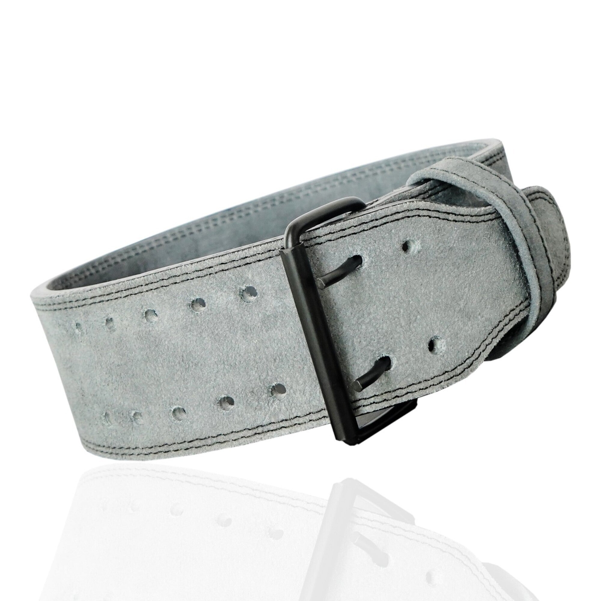 MT 10mm Powerlifting Leather Belt | Carbon Fiber Padded Back Support for Squats, Deadlifts & Gym