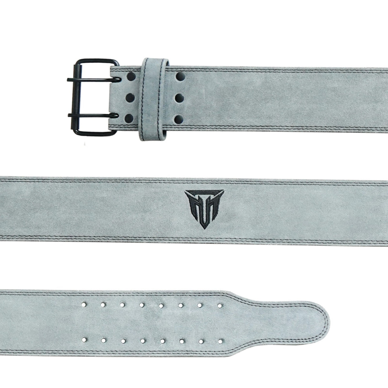 MT 10mm Powerlifting Leather Belt | Carbon Fiber Padded Back Support for Squats, Deadlifts & Gym