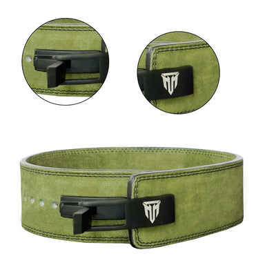 MT 10mm Genuine Leather Lever Belt | Premium Powerlifting & Weightlifting Gym Belt for Men & Women