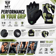 MT Weight Lifting Gloves | Unisex Bodybuilding & Fitness Workout Gloves for Men & Women S–2XL