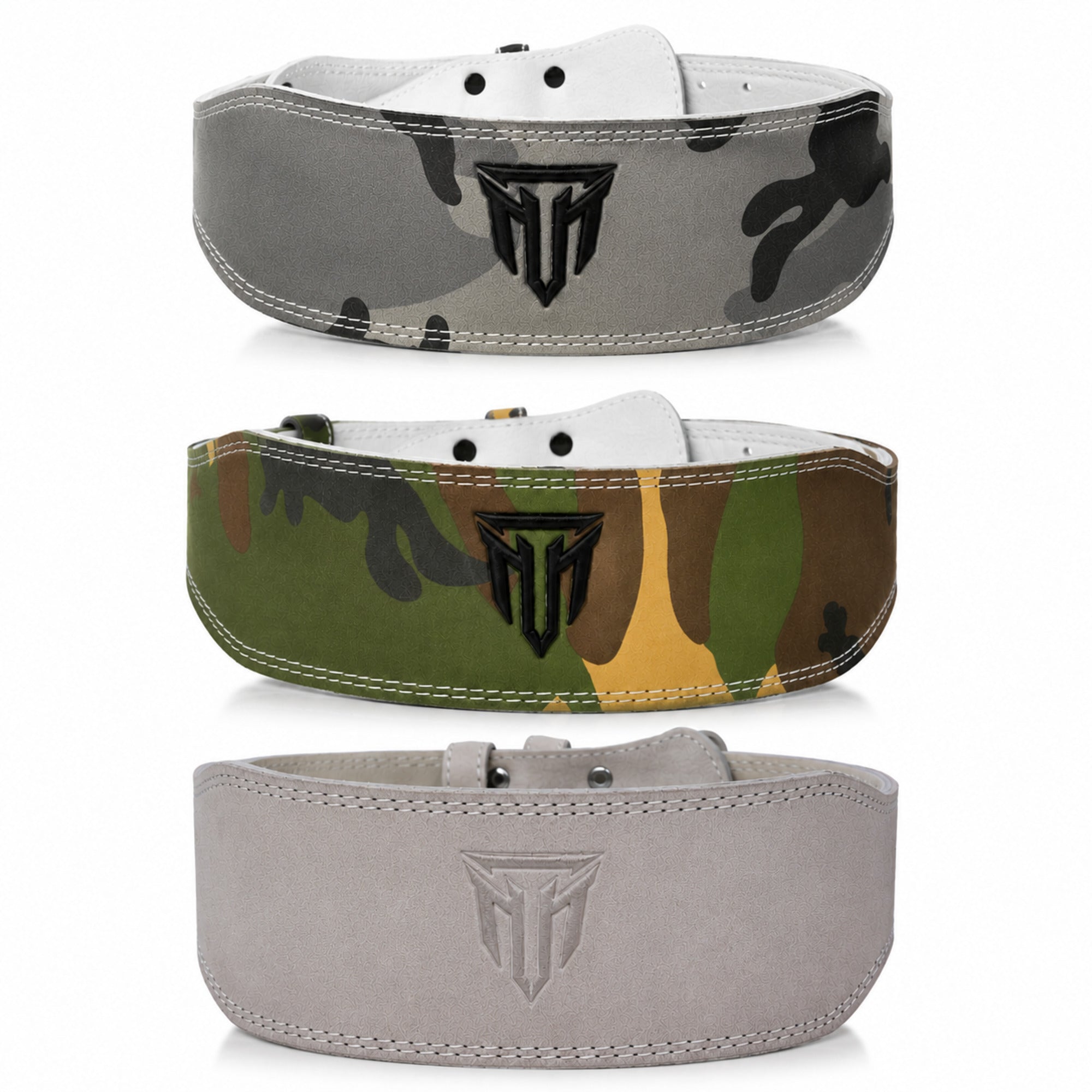 MT 4 Inch Weight Lifting Belt | Leather Back Support Belt for Gym, Powerlifting & Bodybuilding