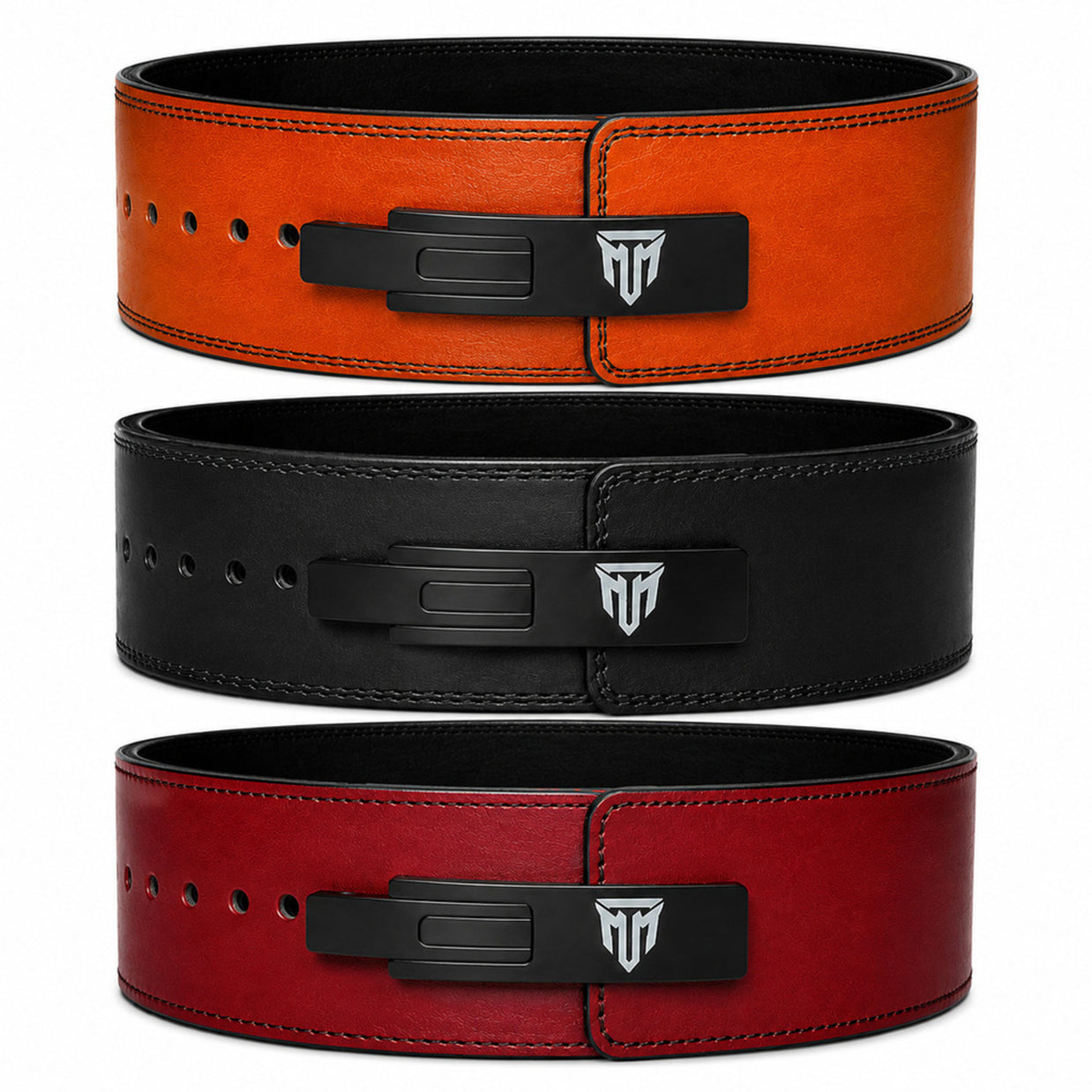 MT 13mm Genuine Leather Lever Belt | Powerlifting & Weightlifting Gym Belt for Men & Women