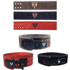 MT 13mm Suede Leather Lever Belt | Powerlifting & Weightlifting Gym Belt for Men & Women