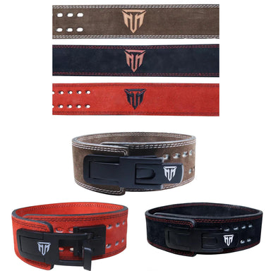 MT 13mm Suede Leather Lever Belt | Powerlifting & Weightlifting Gym Belt for Men & Women