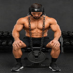 MT Head Harness for Neck Training | Double Padded Weight Lifting Neck Harness Workout Straps for Men & Women