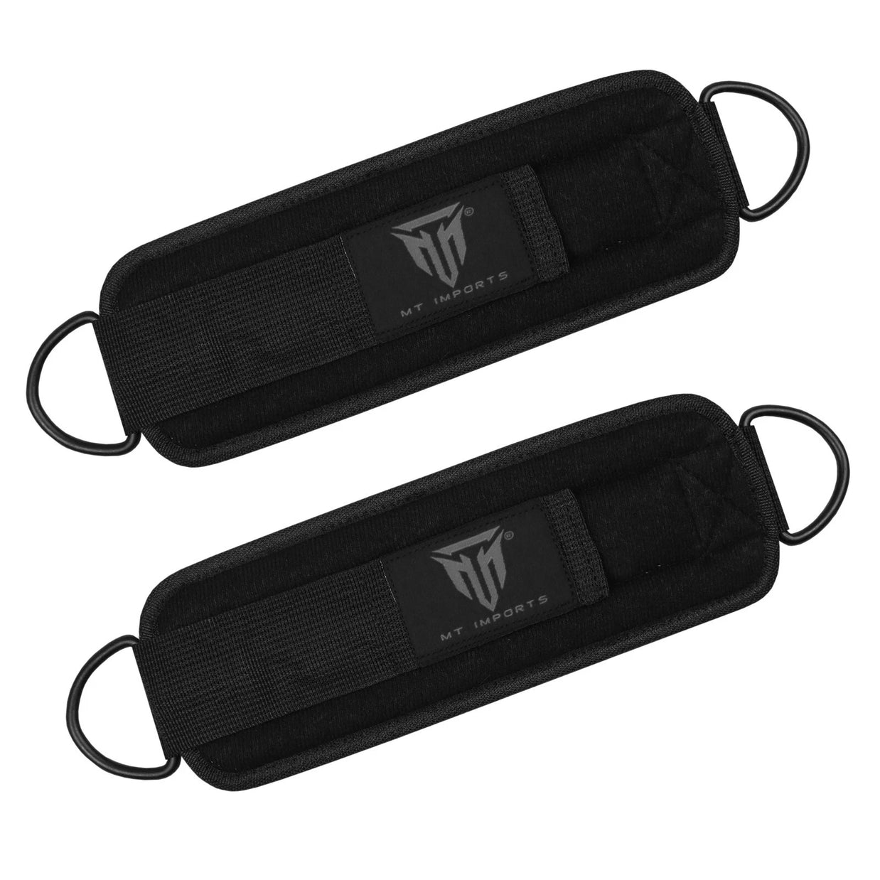 MT neoprene D-ring ankle strap in black, D-ring close-up