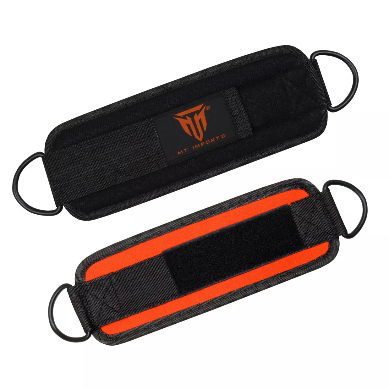 MT neoprene D-ring ankle strap in orange for leg workouts