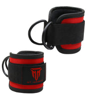 MT D Ring Ankle Strap for Cable Machines, Kickbacks, Glute Workouts - Gym Straps