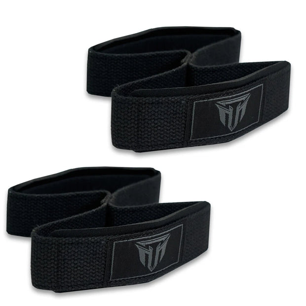 Weightlifting Wrist Strap Figure eight 8 Padded Cuff Gym Deadlift Double Loop MT