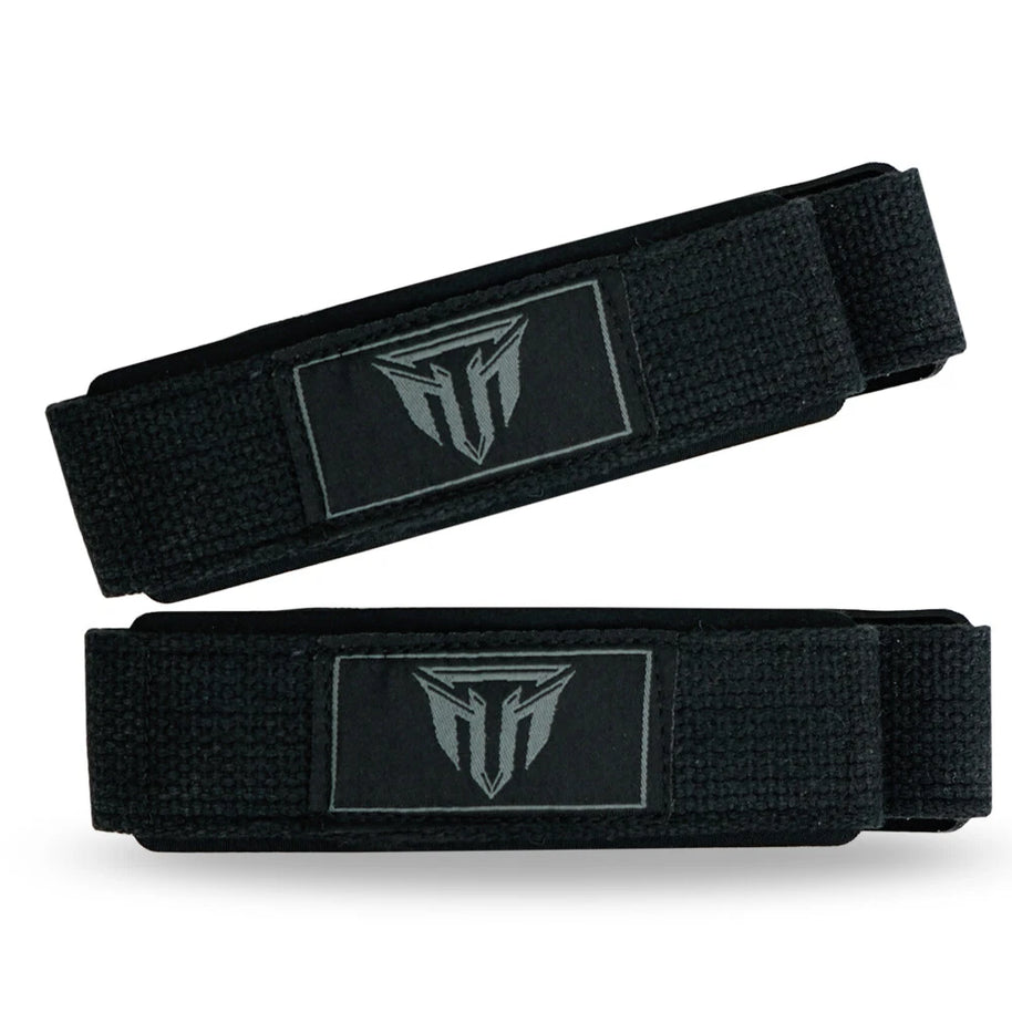 Weightlifting Wrist Strap Figure eight 8 Padded Cuff Gym Deadlift Double Loop MT